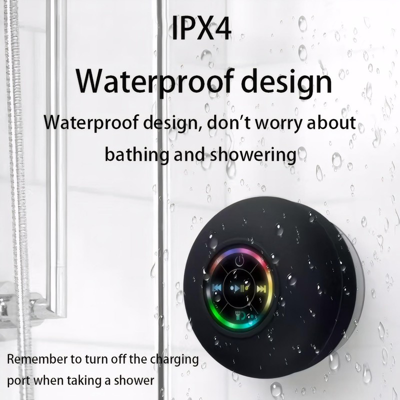 YDCZTYGY Portable Mini Bluetooth Wireless Waterproof Speaker with Suction Cup