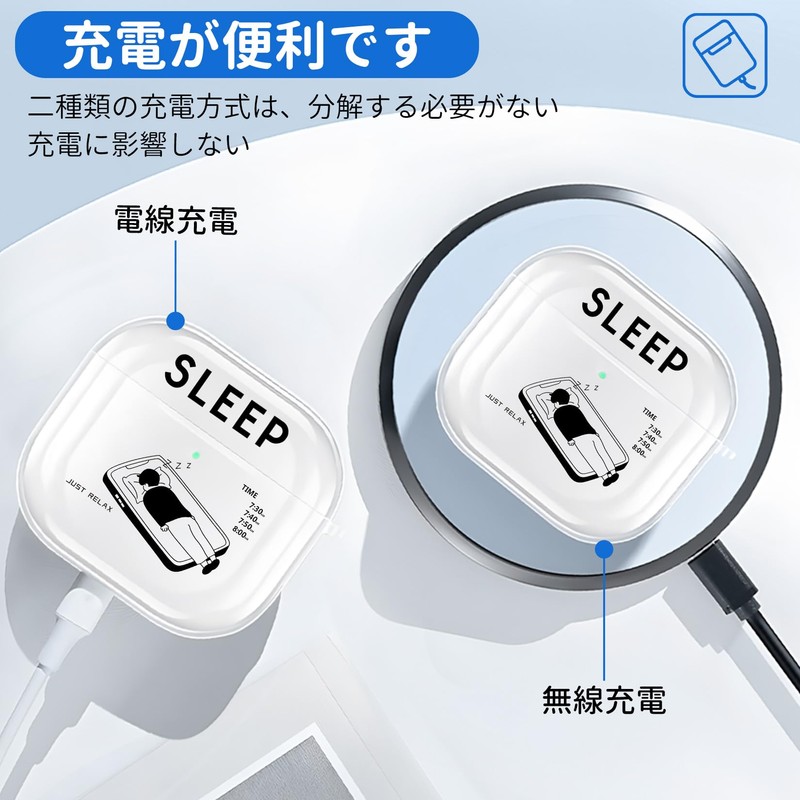 AirPods 4 Case (2024 Model), Clear, Stylish, Funny, Cute, AirPods