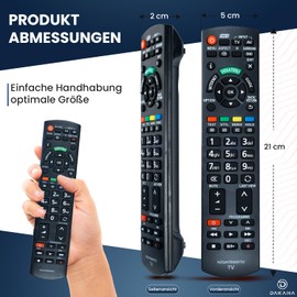 Dakana Remote Control for Panasonic Remote Control N2QAYB000752 Remote Control Panasonic TV Pre-Configured and Ready to Use