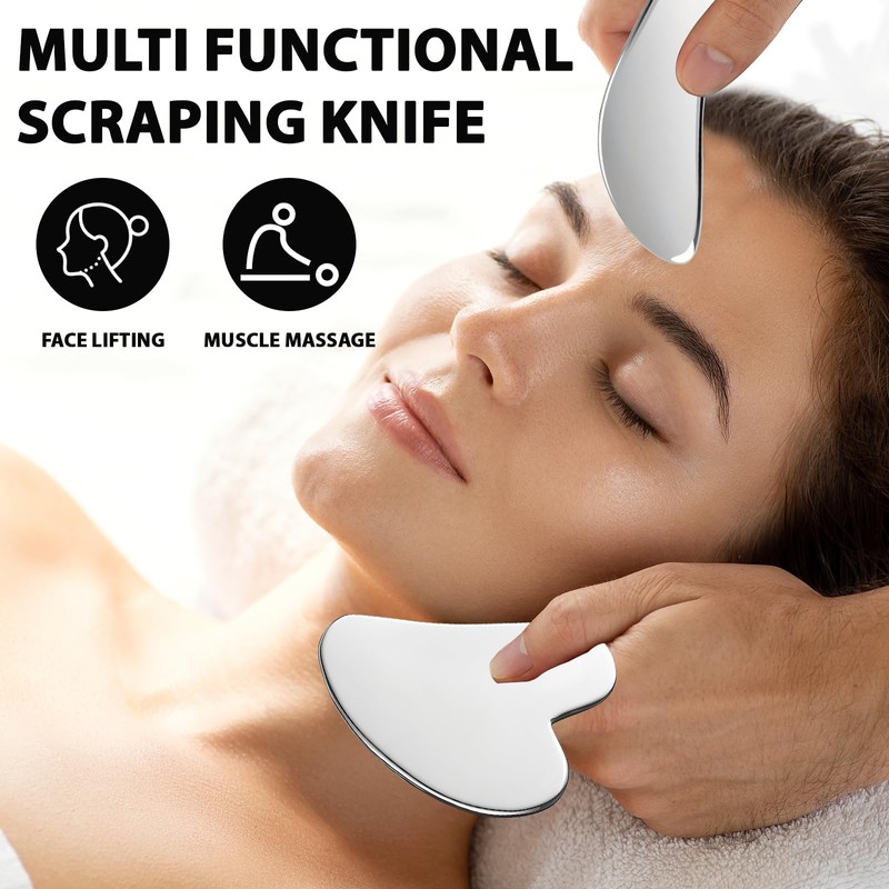 Gua Sha Schaber Massage Werkzeug,Herzform Gua Sha Massagewerkzeug,2pcs Gua Sha