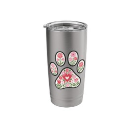 Paws Cat Mama Purr Cat Mom Kitten Meow Little Girl Lil Sis Stainless Steel Insulated Tumbler