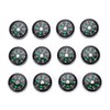 Mini Compass 12Pcs 20mm Pocket Oil Filled Compass Kit for Camping Traveling Hiking Outdoor Activities