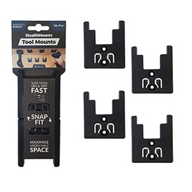 StealthMounts Tool Mounts | Cordless Tool Holders Compatible with Bosch 18v Power Tools | 4 Pack | Black Tool Organisers | Made in The UK