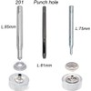 18 Sets 15mm Jumper Hooks Stainless Steel Metal Buttons (with