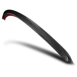 Black Carbon Fiber V-Style Rear Trunk Spoiler Wing Lip Compatible with 08-14 Mercedes C63 AMG C300