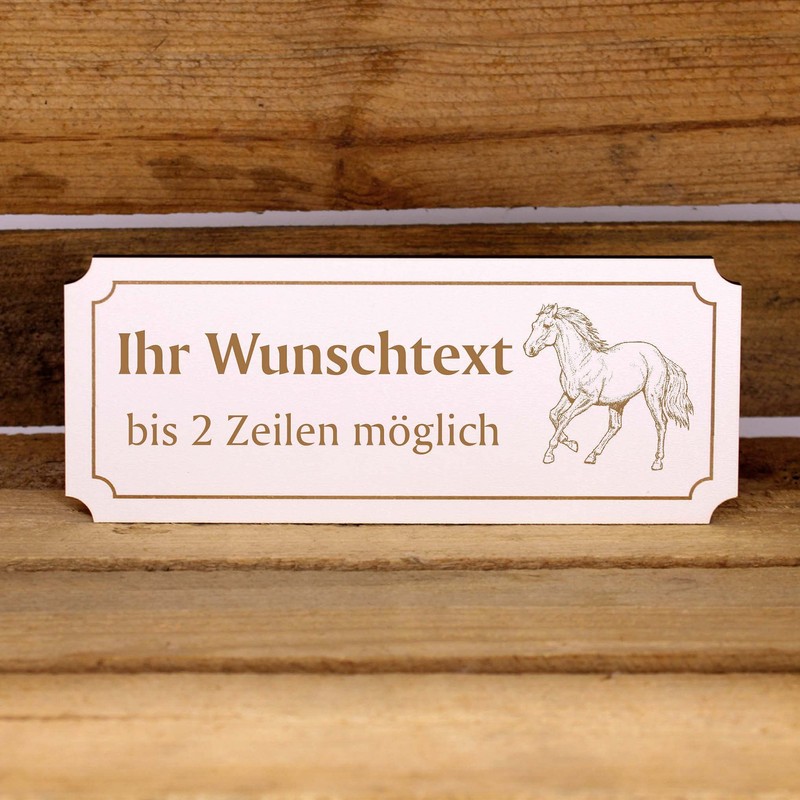Engraved Horse Haflinger Door Sign 19 x 8 cm
