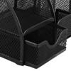 Mesh Office Desktop Organizer Multifunctional Metal 7 Compartments Pen Holder