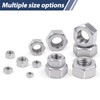 M5 (5mm) Steel Hex Nuts 100 Pcs, Leryati Hex Full