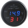 Origin VST31ORG Compact Car Voltage Thermometer USB Charging Compatible with