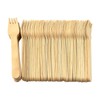 100pcs Wooden Cutlery Forks Size: Approx. 6.2 x 1.1 inches