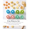 8 Pack Vegetable Cutter Shapes Cookie Cutters Set, Push‑Type,Green Pink