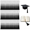 Bookmark Tassels, 100 Pcs Black Silky Floss Bookmark Tassels, Mini