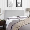 Hawthorne Collections Modern Upholstered King Panel Headboard, Sky Gray Linen