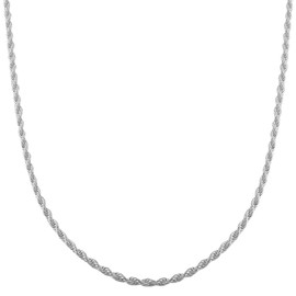 1mm sterling silver 925 Italian ROPE chain necklace chocker bracelet anklet with spring ring clasp - inch 12"/30cm