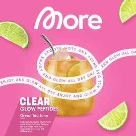 MORE NUTRITION More Clear Glow Peptides, Green Tea Lime, 600 g, Clear Whey with Collagen