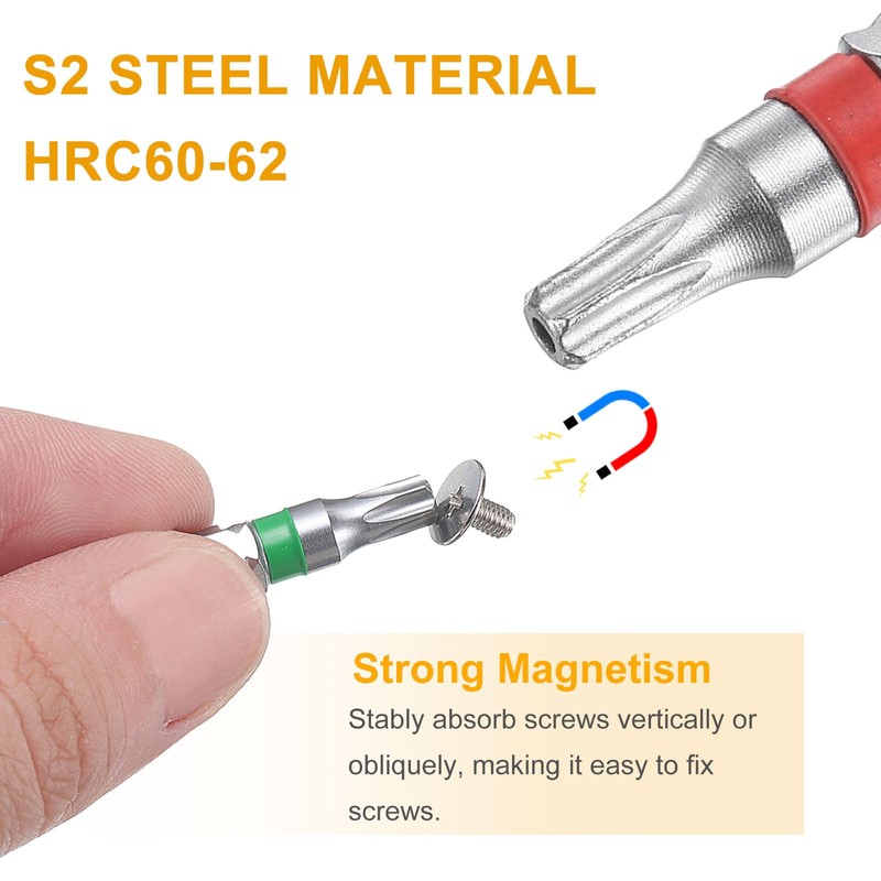sourcing map 2pcs Torx Screwdriver Bit T20H 1/4" Hex Shank