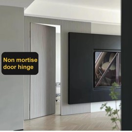 5 Inch 3mm No Mortise Door Hinges, Heavy-Duty Hinges with Bearings, 50KG Load Capacity (2 Pack) for Interior/Exterior Doors, Sliding Doors, Bedrooms (5" L x 3" W x 1/8" H) Bronze