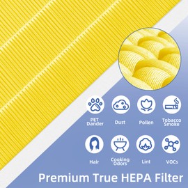 4 Pack 116131 HEPA Replacement Filter I for Winix C555 5500-2 5510 5520 Am80 Plasmawave Air Purifier H13 True HEPA Filter