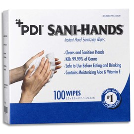 PDI Sani-Hands Instant Hand Sanitizing Wipes, 8 x 5.3 Inch, D43600 (Case of 1000)