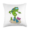 Frog Diver Swimming goggles Throw Pillow