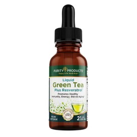 Purity Products Liquid Green Tea Plus Resveratrol Antioxidant Immune Support 2 fl oz (60mL) - P