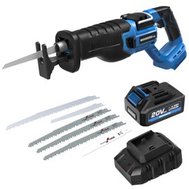 WOODERS 20V Lithium Reciprocating Saw, Sawzall, 2800 SPM, cordless reciprocating saw, Brushless Motor, 30MM Stroke, Safety Lock-off Button, LED Light, Ergonomic Handle, Tool-free Blade Changes