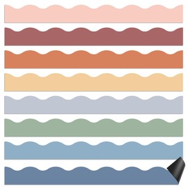 Qeeenar 24 Pcs Magnetic Borders for Classroom Bulletin Board Borders Magnetic Whiteboard Classroom Strips for Office Chalkboard Decoration(Morandi Color)