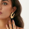 Chunky Gold Earrings Flower Earring for Women Gold Statement Earrings