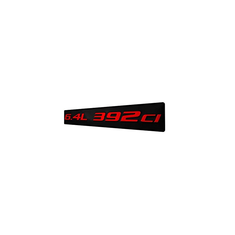 ERPART 6.4L 392ci RED on Black Highly Polished Real Aluminum