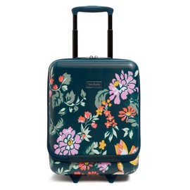 Vera Bradley women's Hardside Underseat Rolling Suitcase Luggage, Fresh-Cut Floral Green, One Size