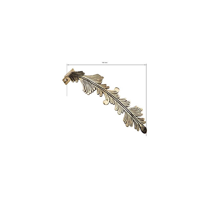 1xAntique Brass Curtain Tie back Hold Back Leaf Curtain Tieback