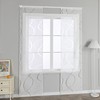 HeichkelL Sliding Curtains, Transparent Curtains, Set of 2, Waves Burnout