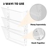 Voittozege 6 Pcs Plastic Wall Folders Acrylic File Holder, 13.4x6.9