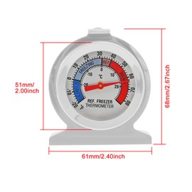 AITRIP 2PACK Fridge Thermometer Refrigerator Thermometer, Stainless Steel Dial Fridge/Freezer Thermometer with Hanging Hook and Retractable Stand for Refrigerator Freezer Fridge Cooler