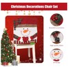 Xmas Dinner Chair Back Covers Easy To Install Soft Anti