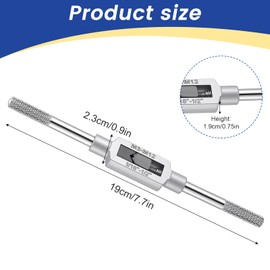 XLIUAX Tap Handle, Tap Wrench Taps Handle Tool Adjustable Reamer M13- M12 Handles 1/16"-1/2" Reamer Kit Aluminium Reamers Hand Tapping Tools for Machinist Repair Screw Holder Series