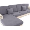 LA MEACK Couch Cushion Covers for Sectional Sofa L Shape