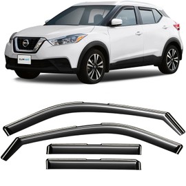 CLIM ART in-Channel Incredibly Durable Rain Guards for Nissan Kicks 2019-2024, Original Window Deflectors, Vent Window Visors, Vent Deflector, 4 pcs. - 619250