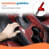 JeCar Red Carbon Fiber Interior Trim Kit Overlay for 2015-2023
