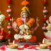 Indian Idol Marigold Garland Mala Hindu Temple Mandir Diwali Pooja