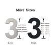 Black Brushed Modern House Number -4 Inch 102mm Height, Made