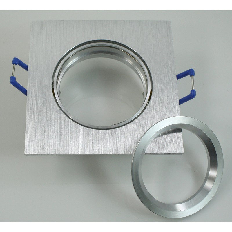 Recessed Spotlight Square Bi-Colour Aluminium Recessed Lights Under-Unit Lights Aluminium