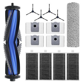14 Pcs Vacuum Accesories Kit for ECOVACS DEBOT X8 PRO Omni Robot Vacuum.1 Main Brush,1 Roller Mop,4 Side Brushes,4 Filters,4 dust Bags