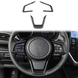 XYHGM Steering Wheel Cover Trims for 2018-2024 Subaru Crosstrek Outback Legacy Accessories Steering Wheel Panel Frame Covers for 2017-2024 Subaru Impreza /2018-2023 Forester Ascent (Carbon Fiber)