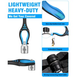 Kekoy 32'' 2-Pack Litter Pickers for Adults, Extra Long Portable Grabber Stick for Elderly, Helping Hand Grabber for Disabled Aid Picker Upper Grabber（Sky Blue, 81cm 2 Pack）