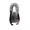 4Pcs Black and Brown Elongated Interlocking Plastic Banana Clip Women