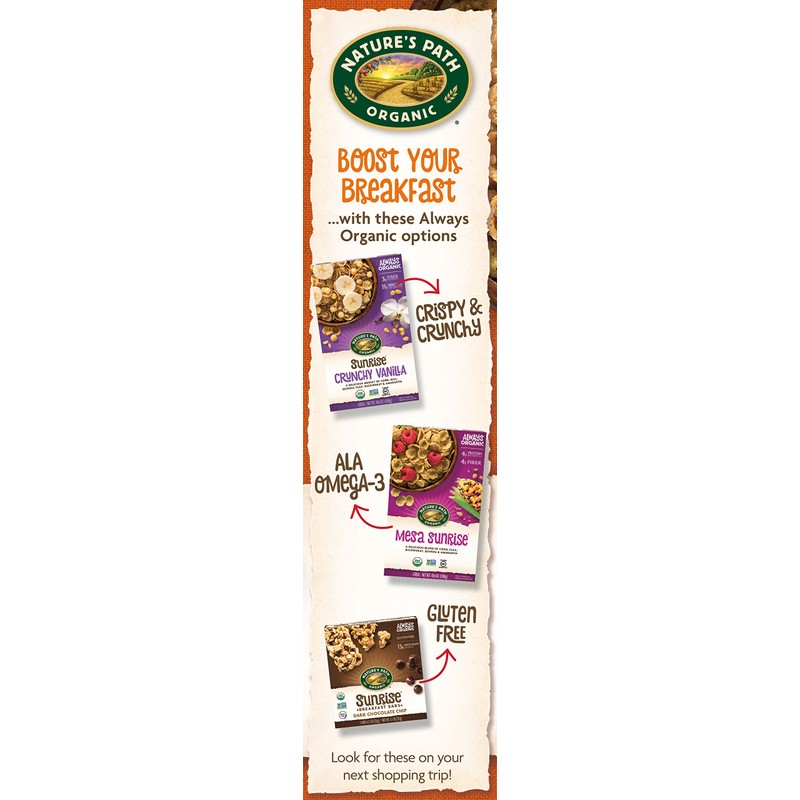 Nature's Path Organic Gluten-Free Cereal, Crunchy Maple Sunrise, 10.6 Ounce