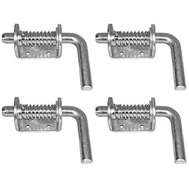 Buyers Products B2596 Heavy Duty Spring Latch Assembly Without Keeper, 4 Pack, 3-1/2" Handle, Spring Loaded Latch Pin, Zinc-Plated Latch for Gate Latch, Utility Latch, Trailer Latch, Cage Latch