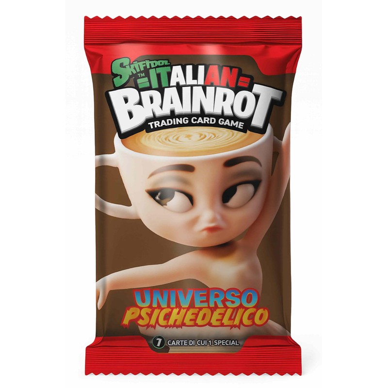 Skifidol Italian Brainrot, Superbox Psychedelisches Universum, 30 Sammelkartenhüllen, 7 Karten