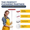 Shower Scrubber with Long Handle, Stiff Bristles Grout-Brush, Tub Scrub-Brush
